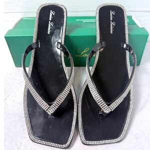 Lauren Lorraine Black and Silver Sandals